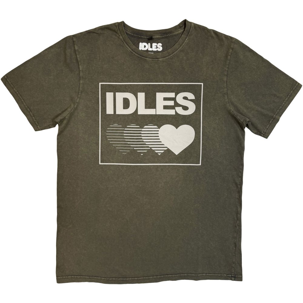 Idles - Gradient Heart Herren TShirt - Grün